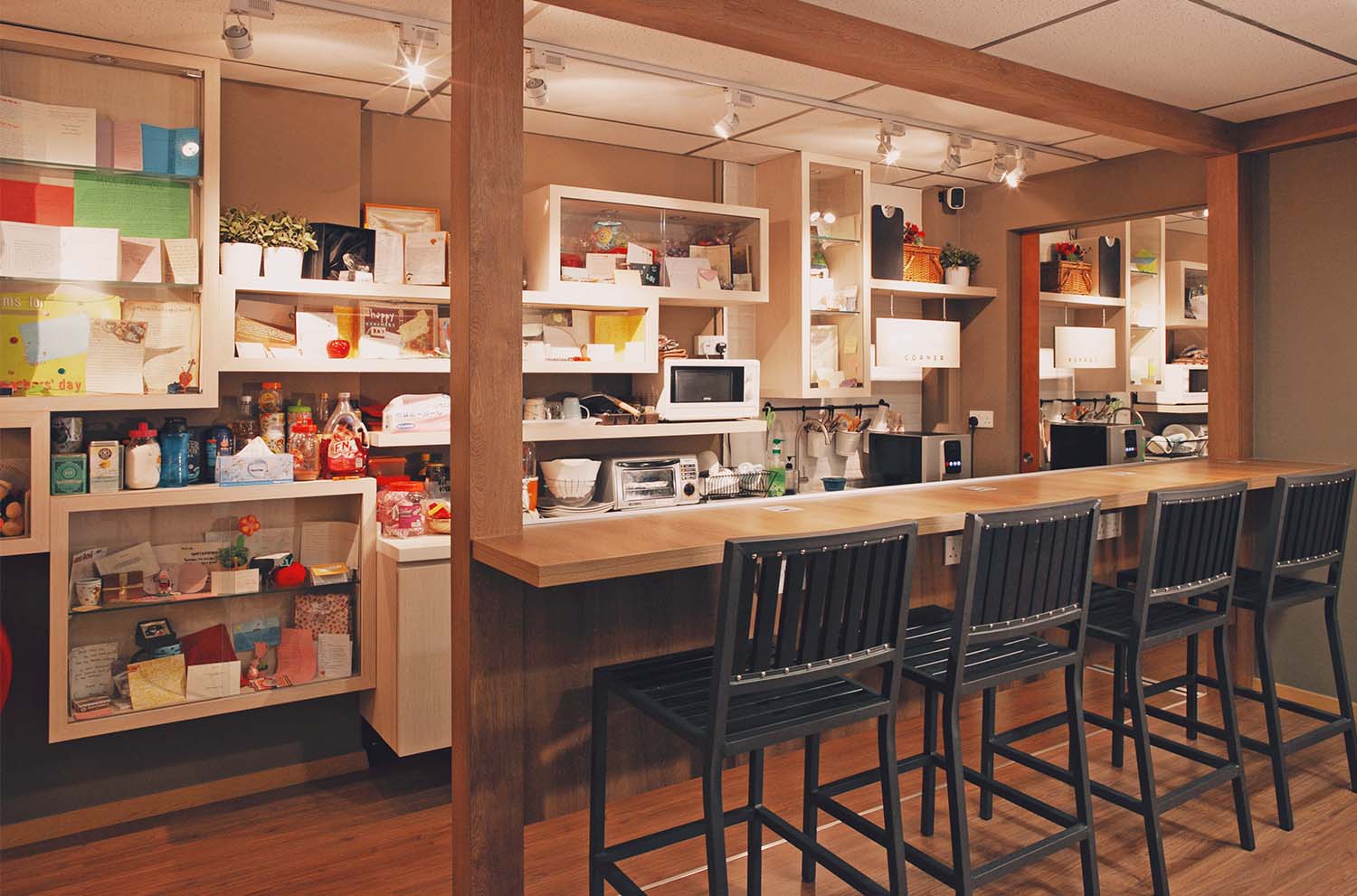 The delicious-looking pantry of the math tuition centre